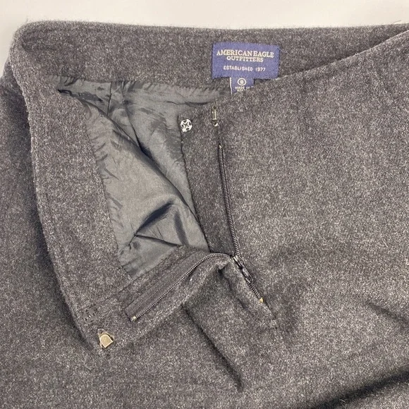 Vintage American Eagle Black Wool Blend Pencil Skirt Korea Size 8 - Picture 5 of 9